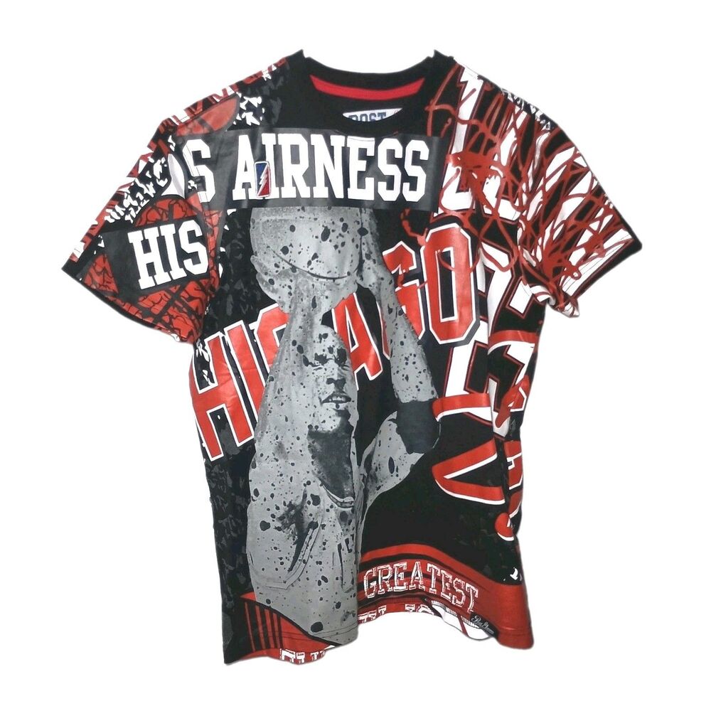 Rare 90s Michael Jordan Size M Post Game #23 Chicago Bulls All Over Print AOP